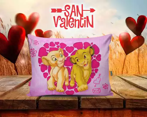 vectores plantilas SAN VALENTIN,FESTEJO,FESTIVIDAD,AMOR,DUOS,COJINES,CARICATURA,DISNEY,